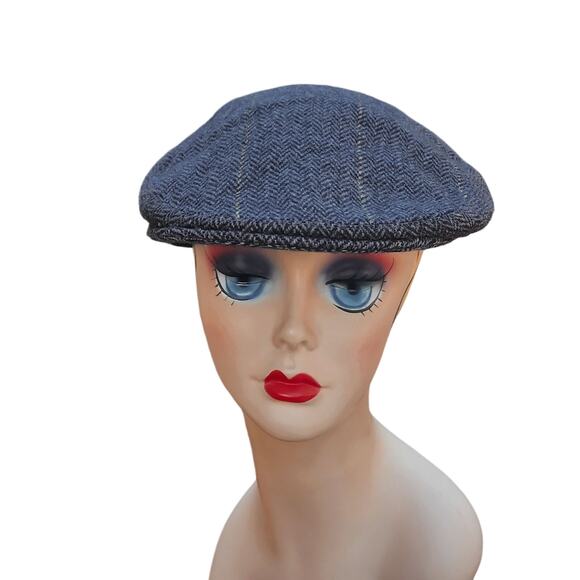 Vintage Alexanders of Scotland Pure Lambswool Newsboys Cap Tweed Herringbone - Picture 4 of 8